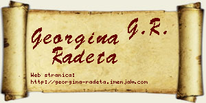 Georgina Radeta vizit kartica
